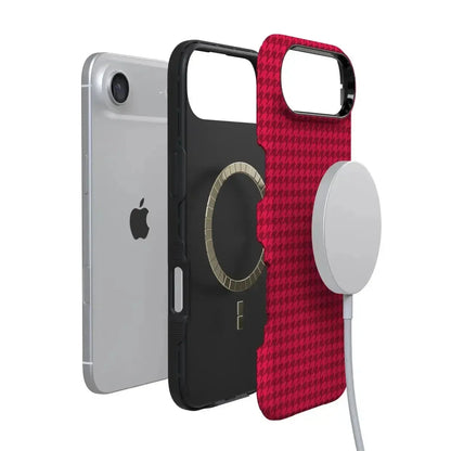 Best Dressed | Red Houndstooth Case iPhone Case get.casely