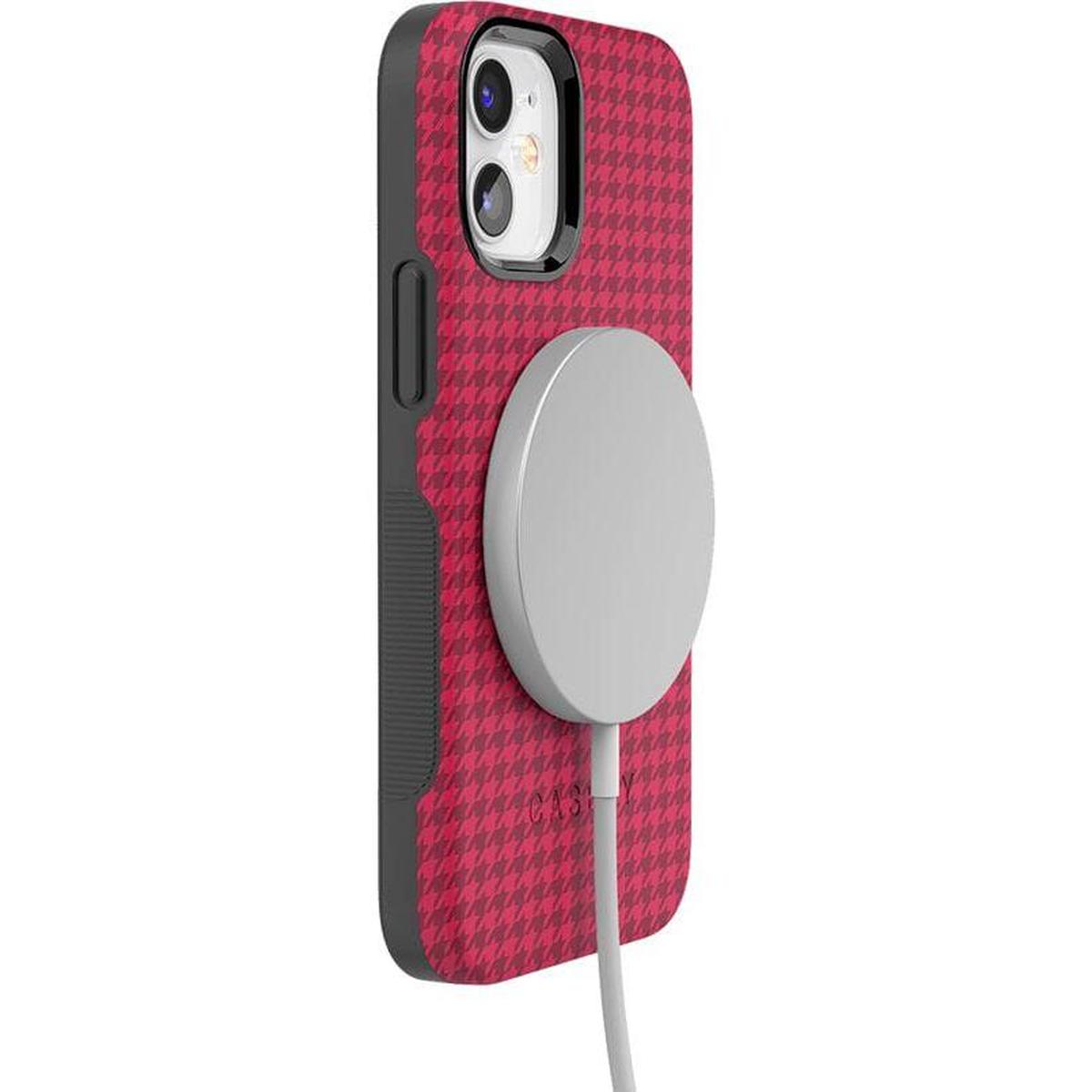 Best Dressed | Pink Houndstooth Case iPhone Case get.casely