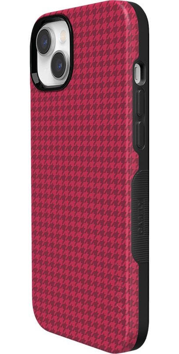 Best Dressed | Pink Houndstooth Case iPhone Case get.casely