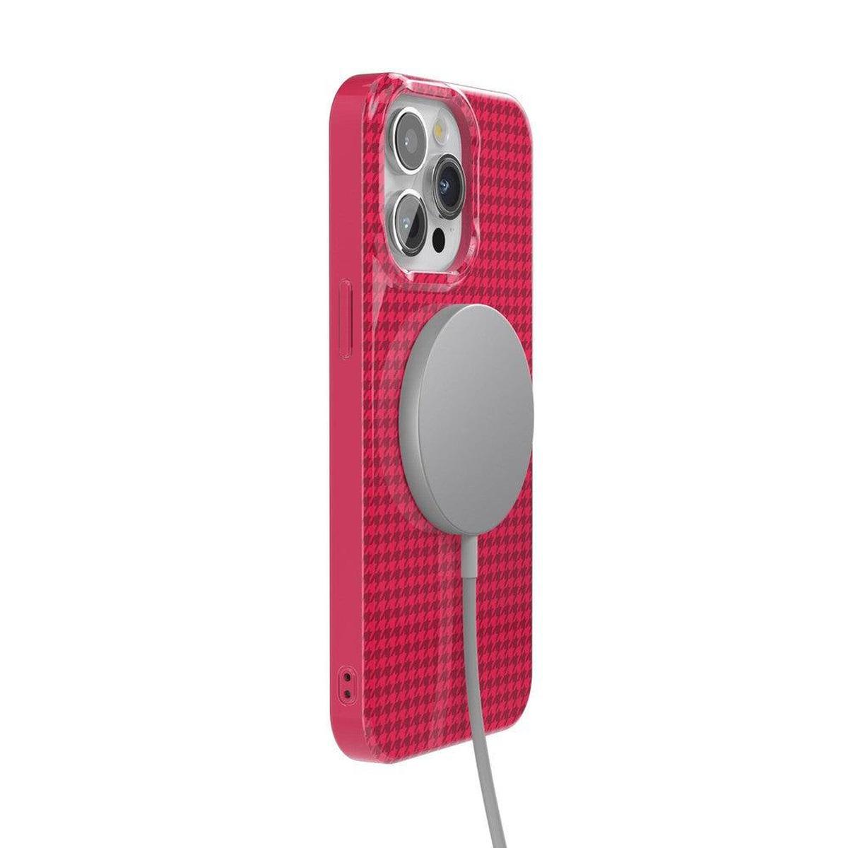 Best Dressed | Pink Houndstooth Case iPhone Case get.casely
