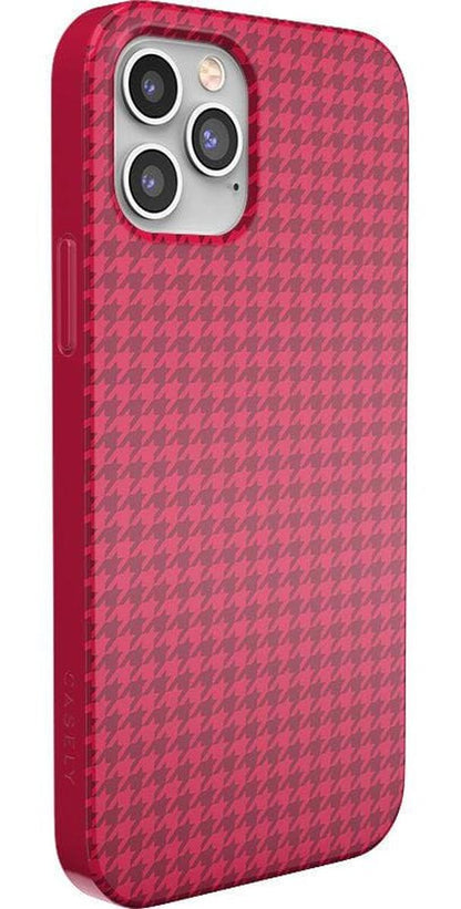 Best Dressed | Pink Houndstooth Case iPhone Case get.casely