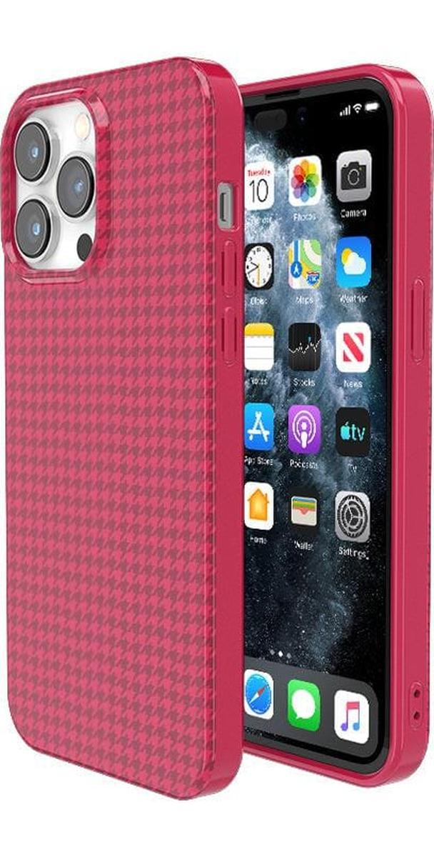 Best Dressed | Pink Houndstooth Case iPhone Case get.casely