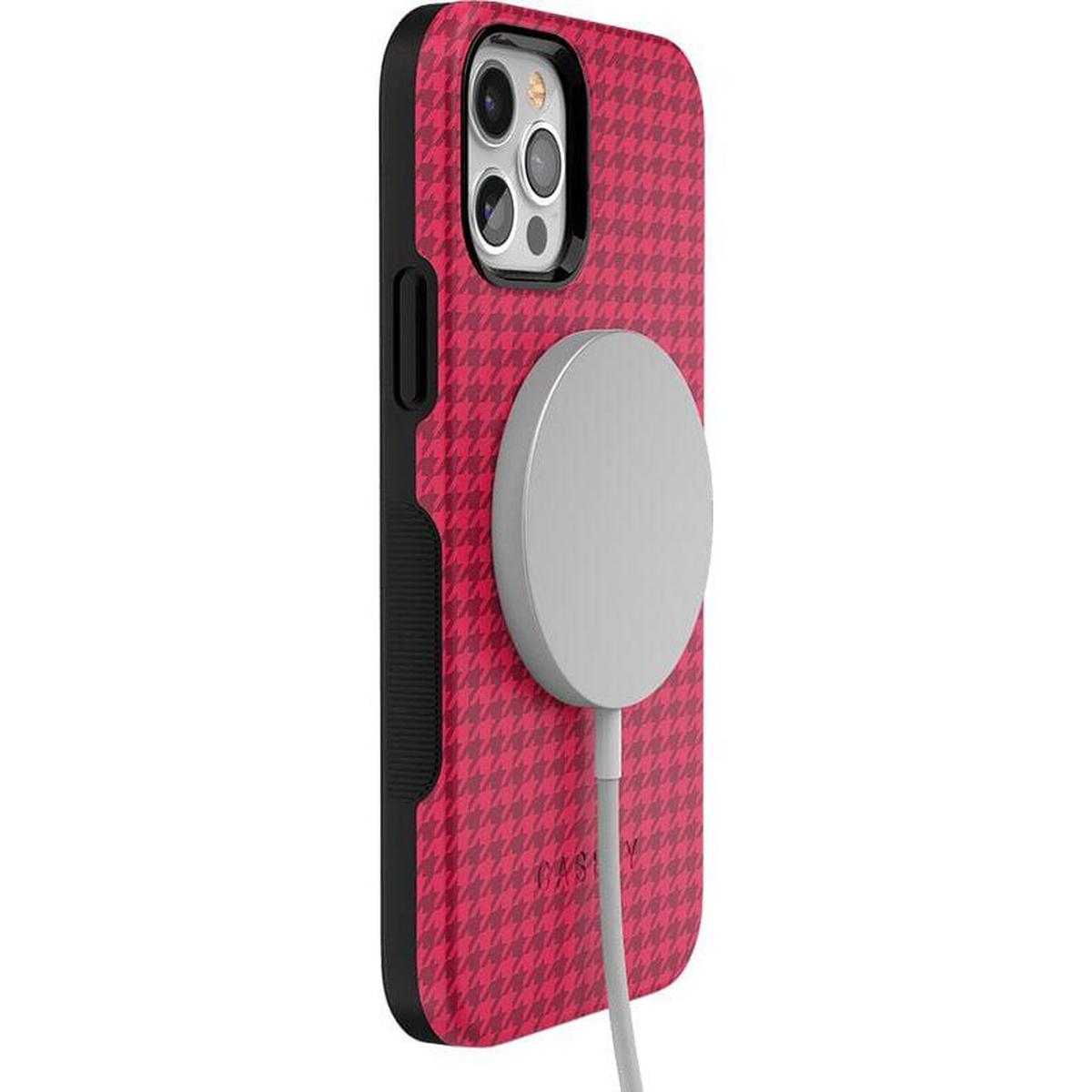 Best Dressed | Pink Houndstooth Case iPhone Case get.casely