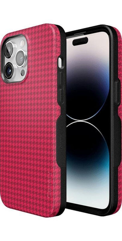 Best Dressed | Pink Houndstooth Case iPhone Case get.casely