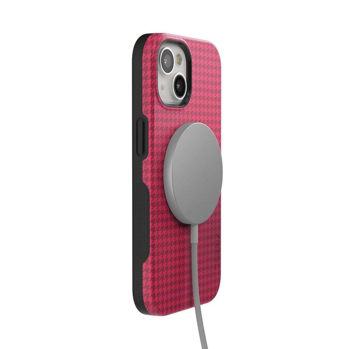 Best Dressed | Pink Houndstooth Case iPhone Case get.casely