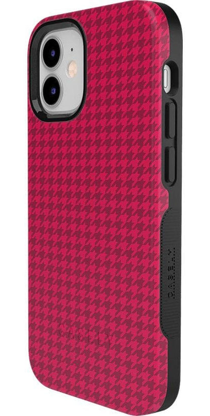 Best Dressed | Pink Houndstooth Case iPhone Case get.casely