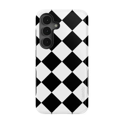Black Checkerboard | High Contrast Design Case Phone Case Casetry Bold Flex + MagSafe® Galaxy S25