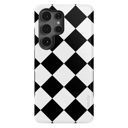 Black Checkerboard | High Contrast Design Case Phone Case Casetry Bold Flex + MagSafe® Galaxy S25 Ultra