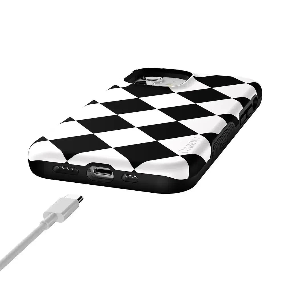 Black Checkerboard | High Contrast Design Case Phone Case Casetry