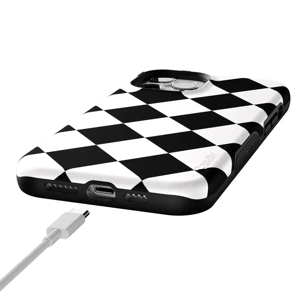 Black Checkerboard | High Contrast Design Case Phone Case Casetry