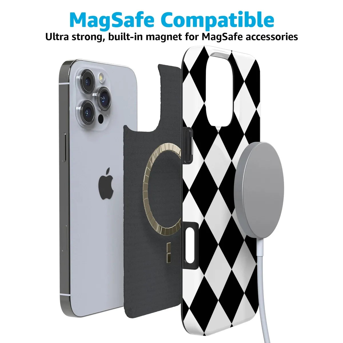 Black Checkerboard | High Contrast Design Case Phone Case Casetry