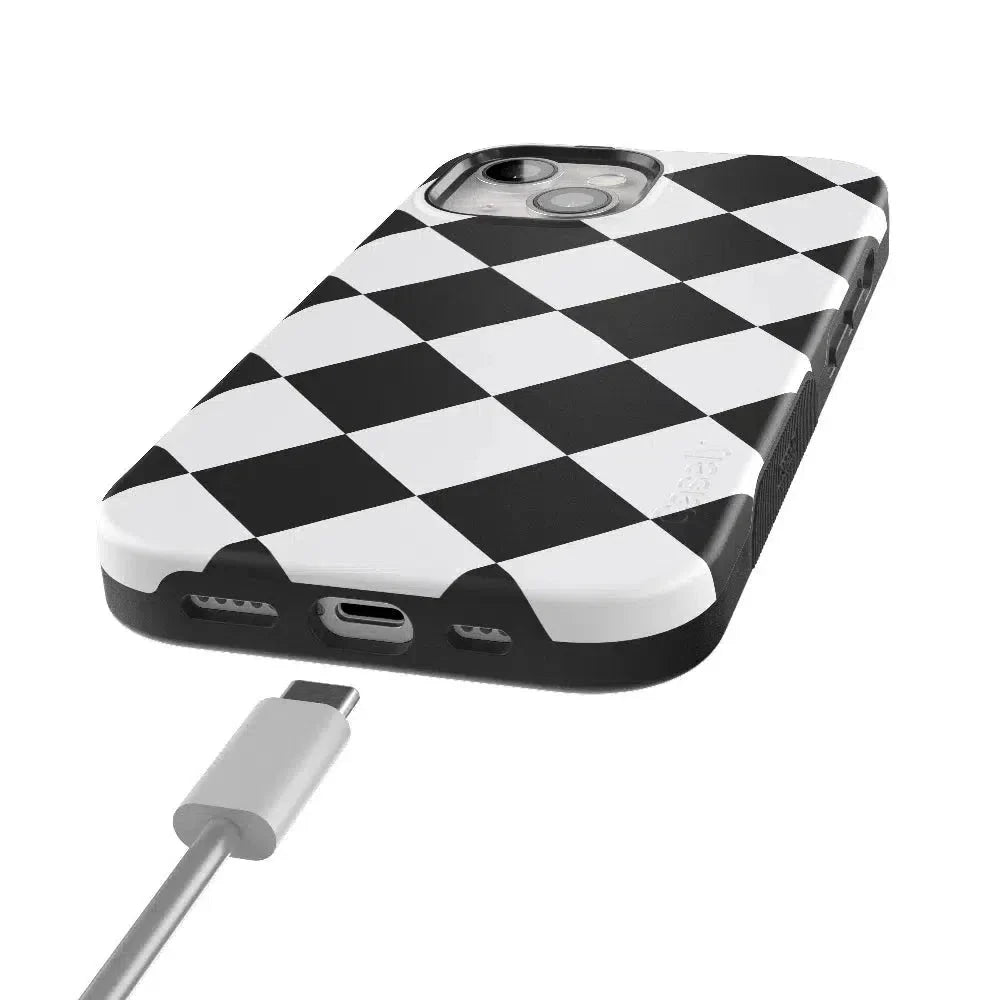 Black Checkerboard | High Contrast Design Case Phone Case Casetry