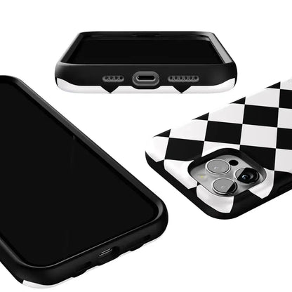 Black Checkerboard | High Contrast Design Case Phone Case Casetry