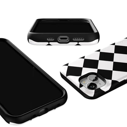 Black Checkerboard | High Contrast Design Case Phone Case Casetry