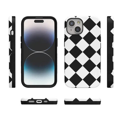 Black Checkerboard | High Contrast Design Case Phone Case Casetry