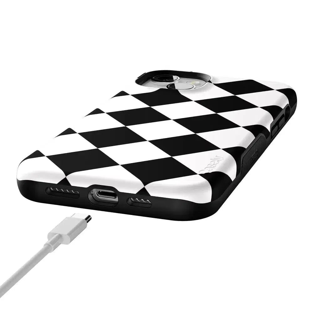 Black Checkerboard | High Contrast Design Case Phone Case Casetry