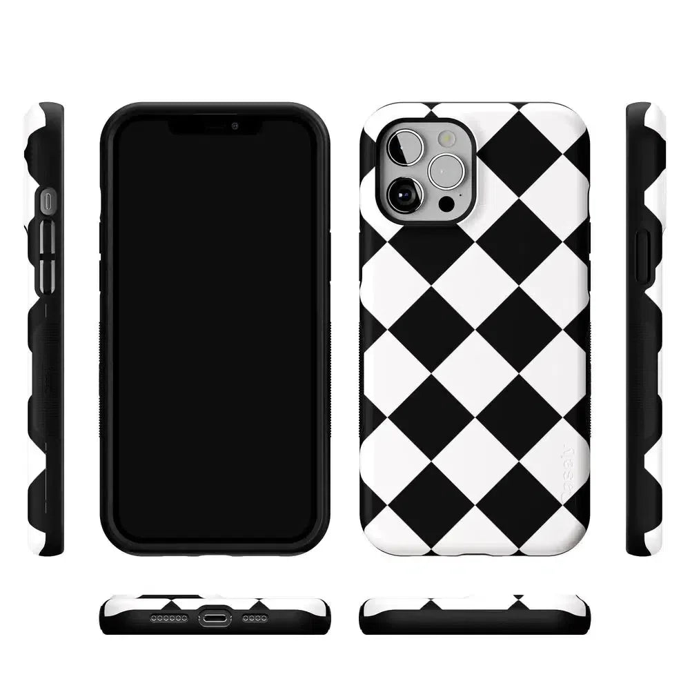 Black Checkerboard | High Contrast Design Case Phone Case Casetry