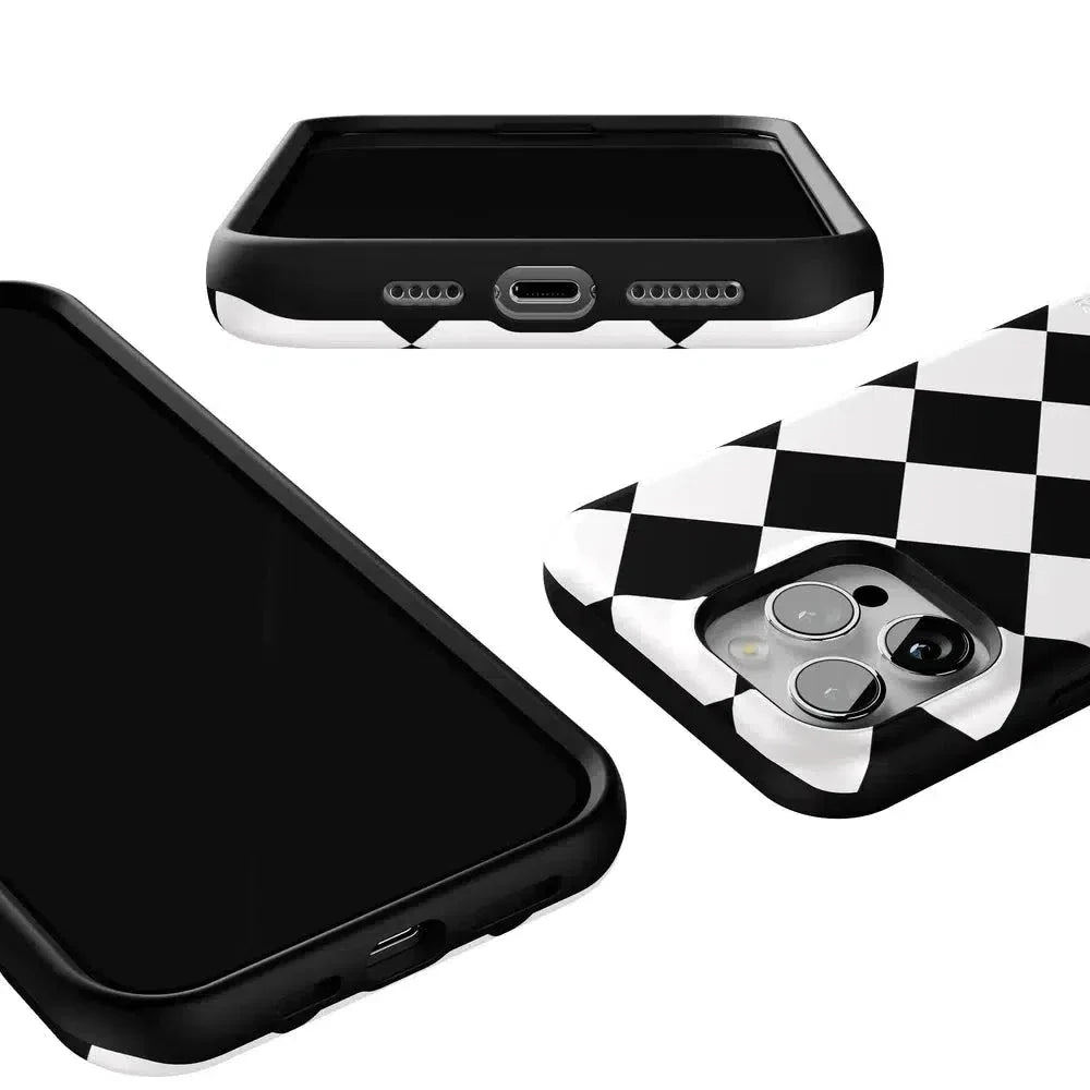 Black Checkerboard | High Contrast Design Case Phone Case Casetry