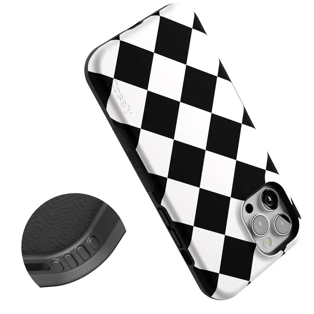 Black Checkerboard | High Contrast Design Case Phone Case Casetry