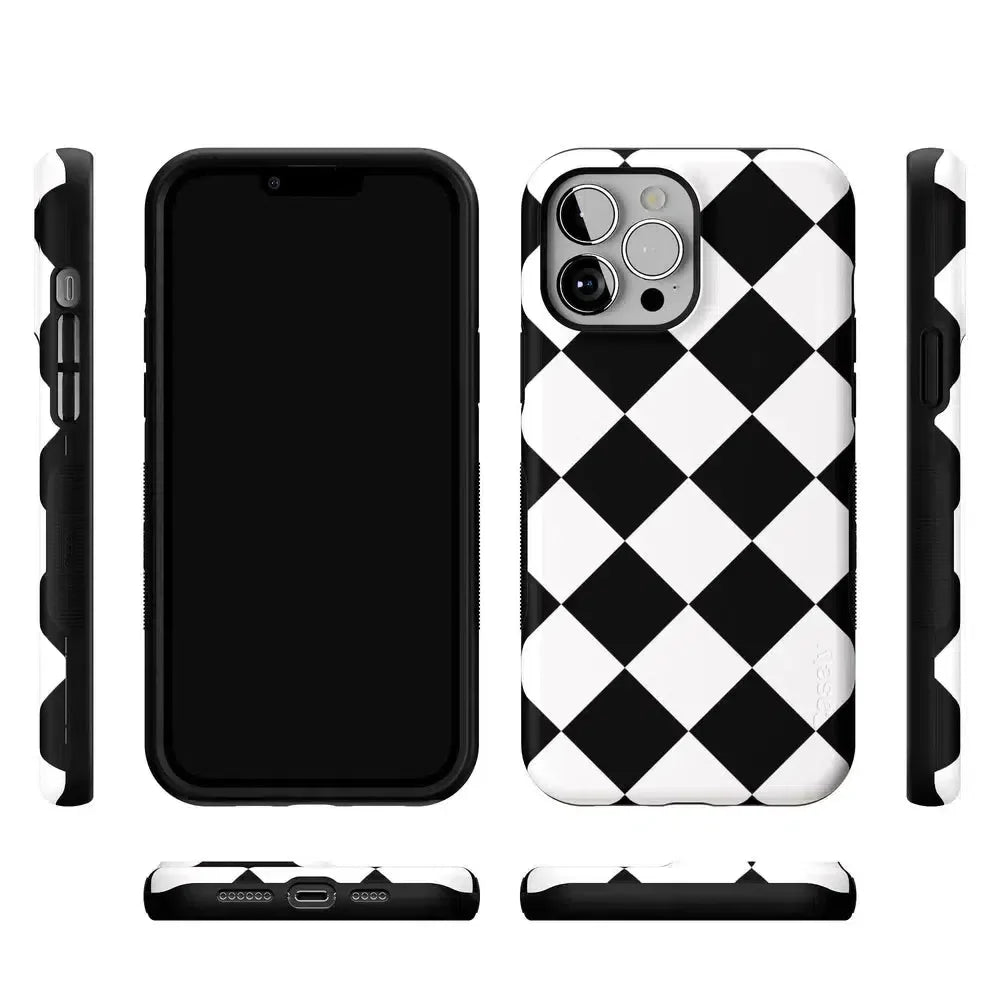 Black Checkerboard | High Contrast Design Case Phone Case Casetry