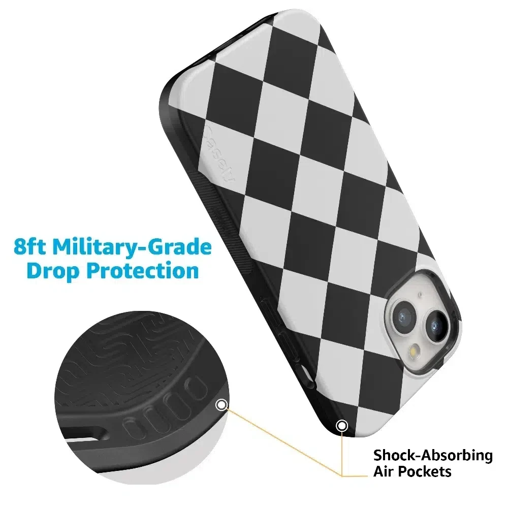 Black Checkerboard | High Contrast Design Case Phone Case Casetry