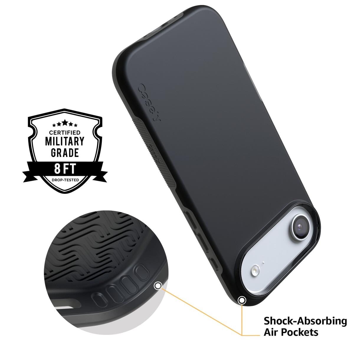 Black on Black | Ultra-Protective Bold Case iPhone Case get.casely