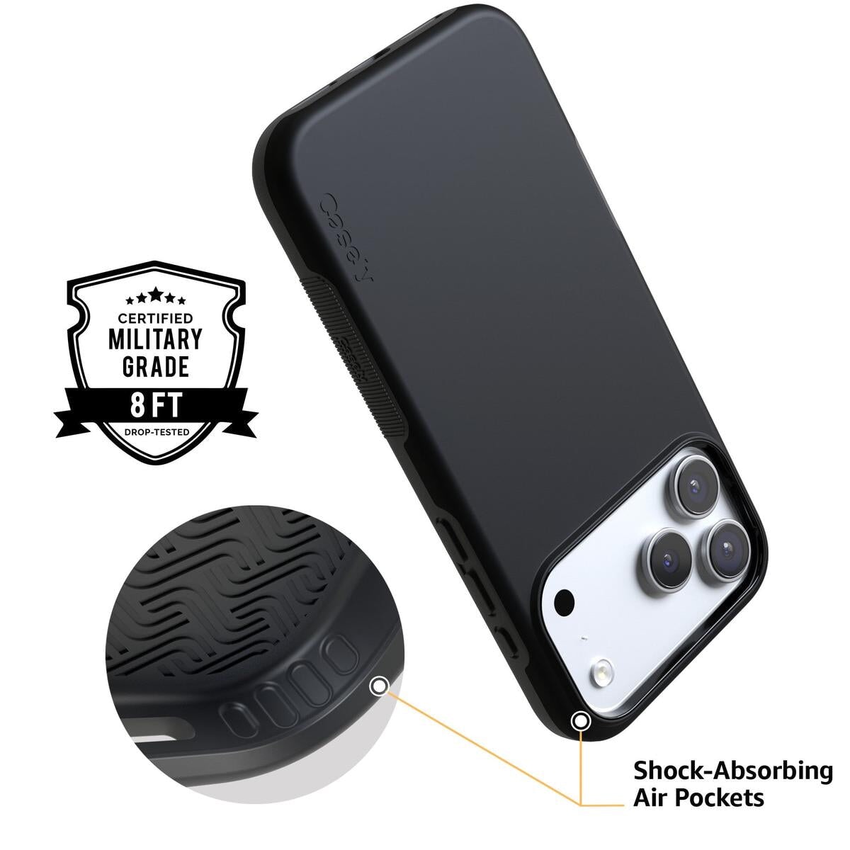 Black on Black | Ultra-Protective Bold Case iPhone Case get.casely