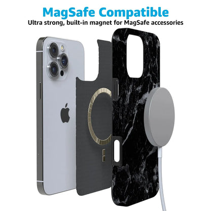 Black Pearl | Classic Black Marble Case iPhone Case get.casely