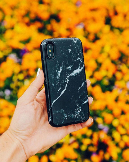 Black Pearl | Classic Black Marble Case iPhone Case get.casely