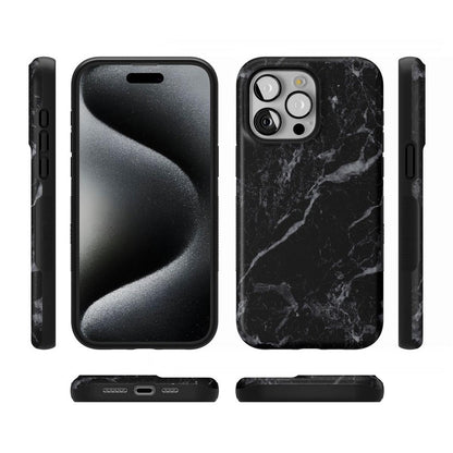 Black Pearl | Classic Black Marble Case iPhone Case get.casely