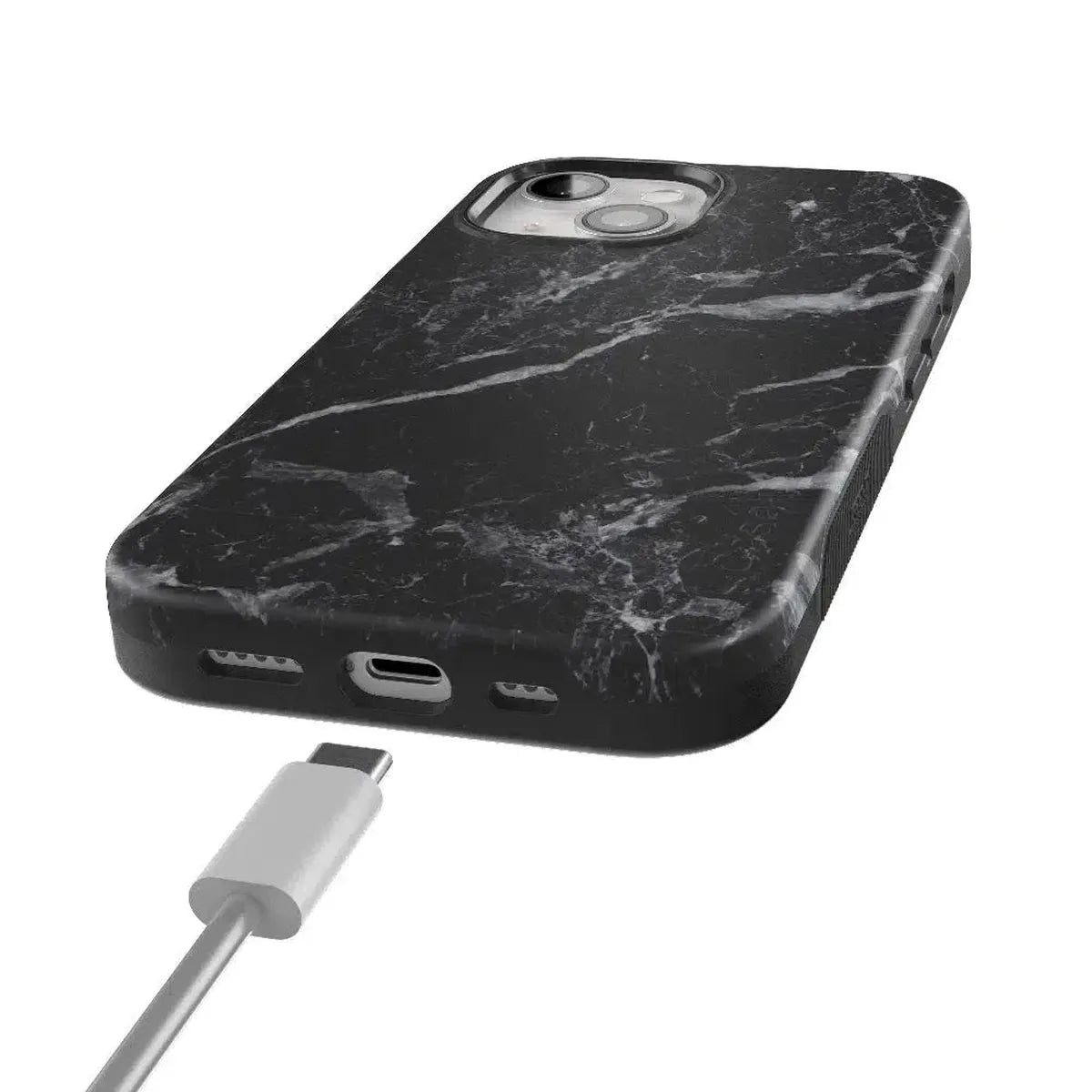 Black Pearl | Classic Black Marble Case iPhone Case get.casely