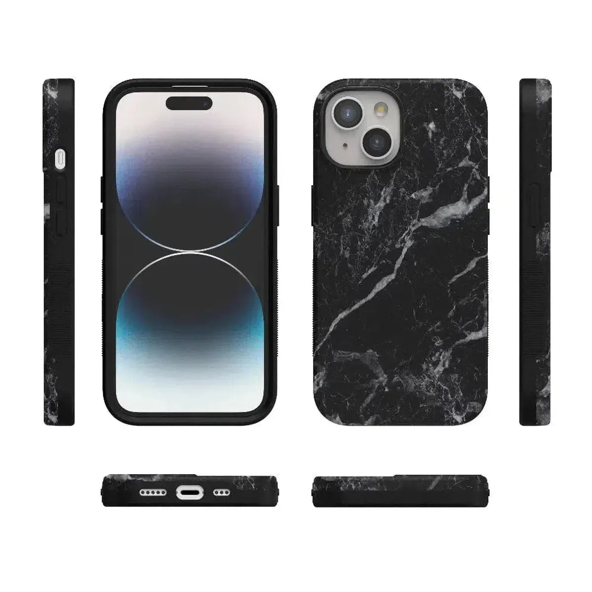 Black Pearl | Classic Black Marble Case iPhone Case get.casely