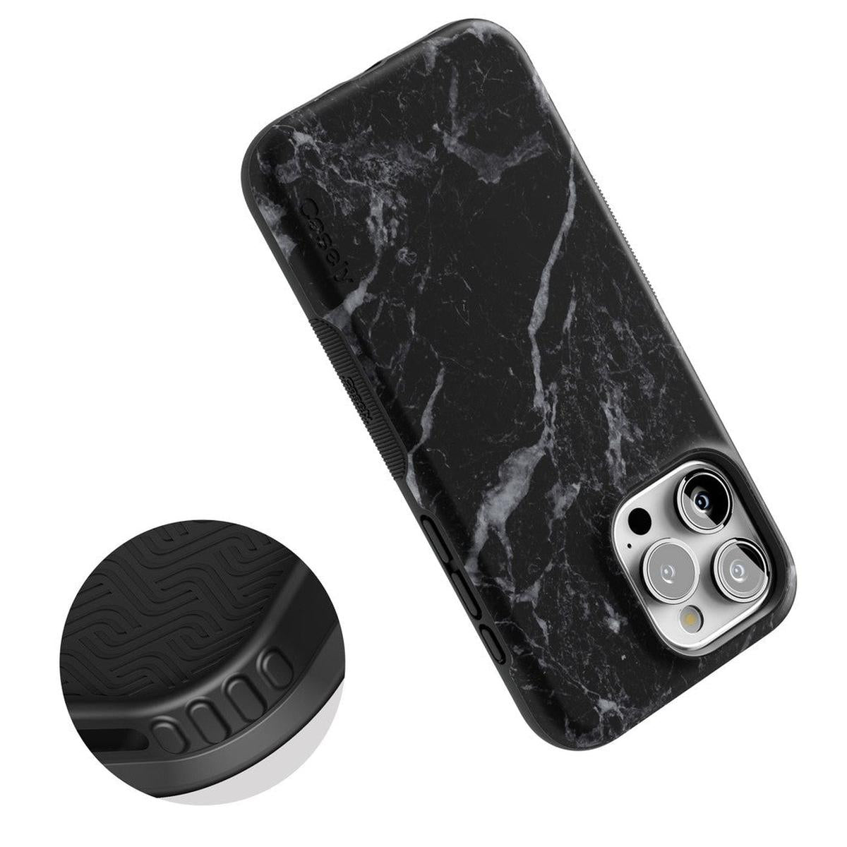 Black Pearl | Classic Black Marble Case iPhone Case get.casely