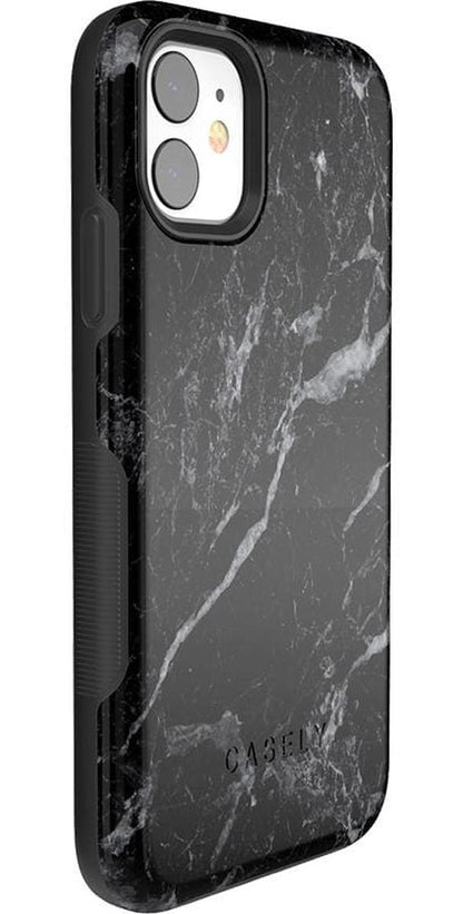 Black Pearl | Classic Black Marble Case iPhone Case get.casely