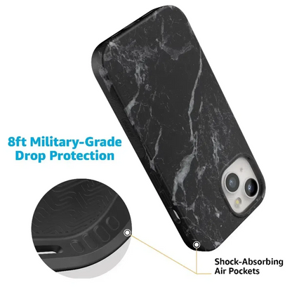 Black Pearl | Classic Black Marble Case iPhone Case get.casely