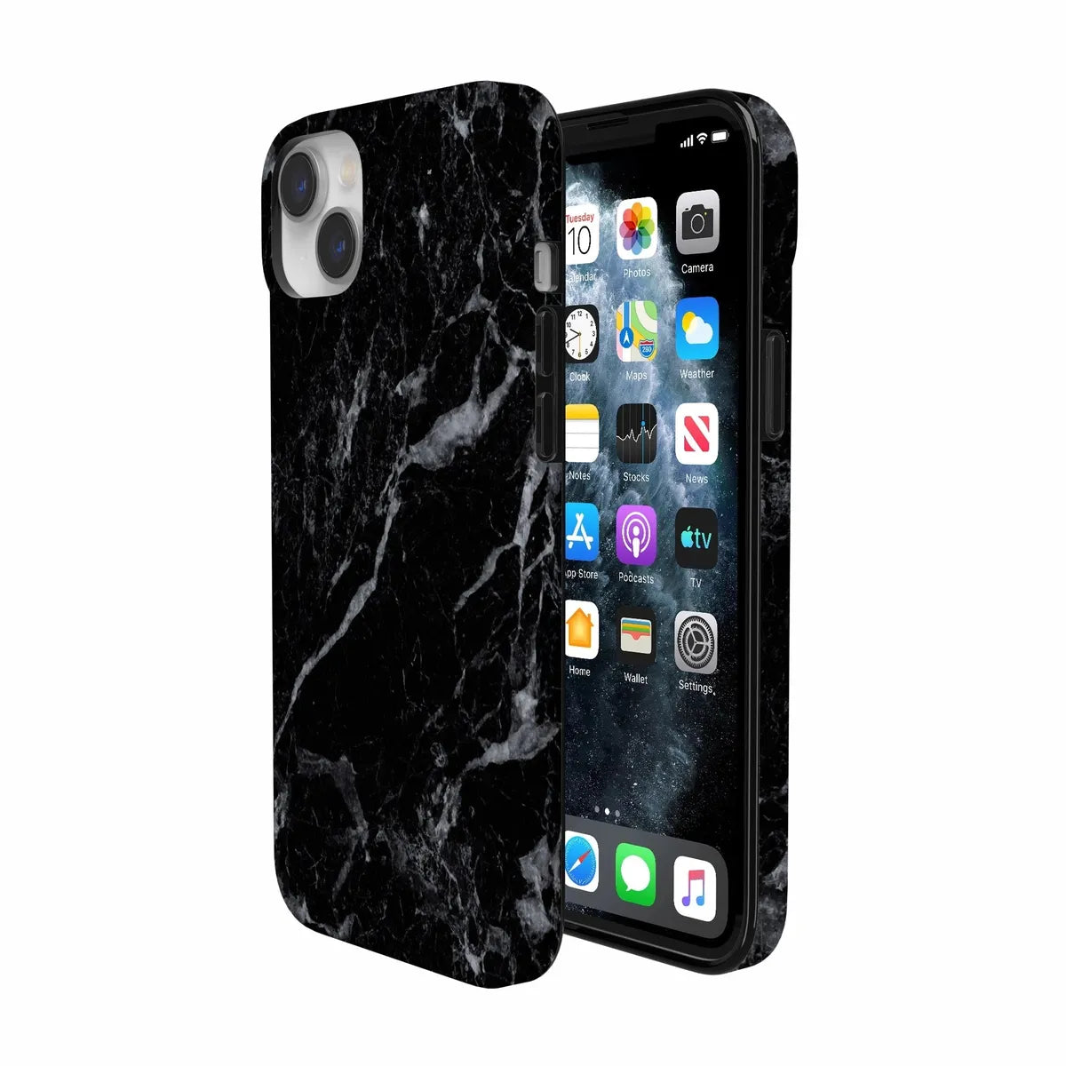 Black Pearl | Classic Black Marble Case iPhone Case get.casely