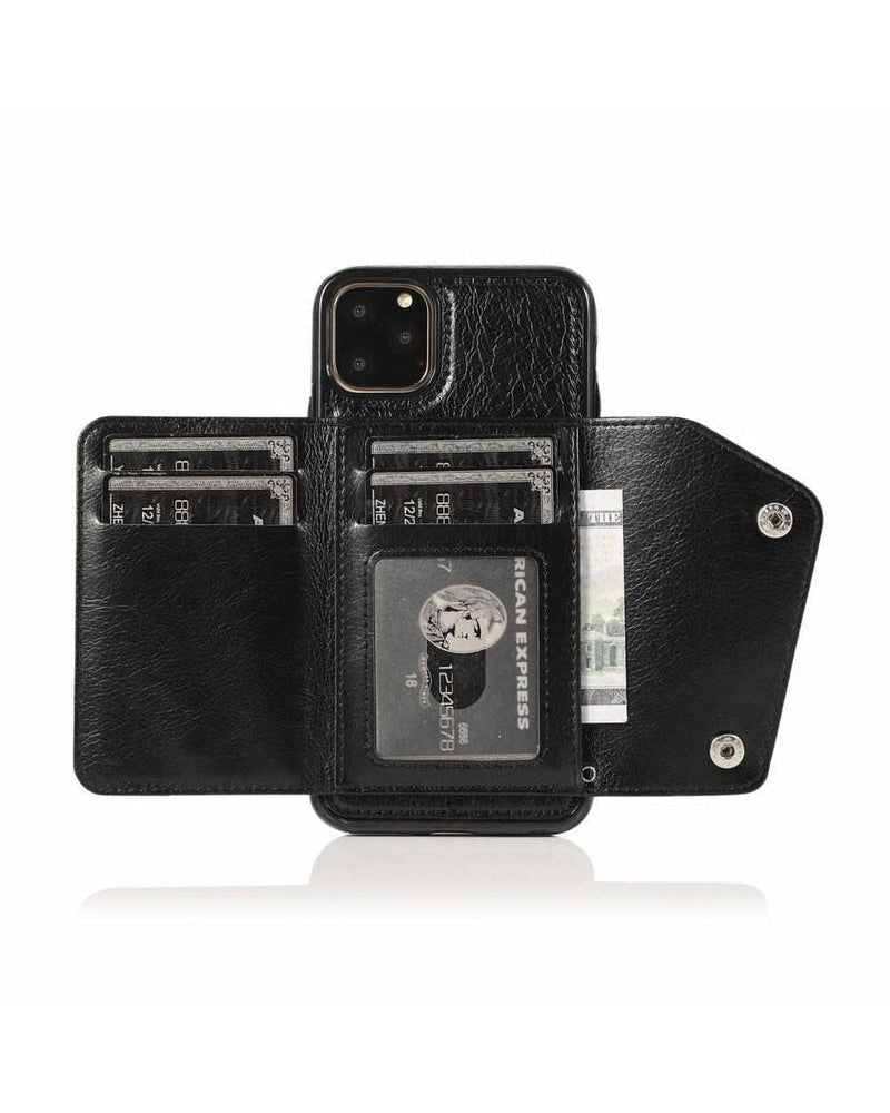 Black Vegan Leather | Wallet Case iPhone Case get.casely