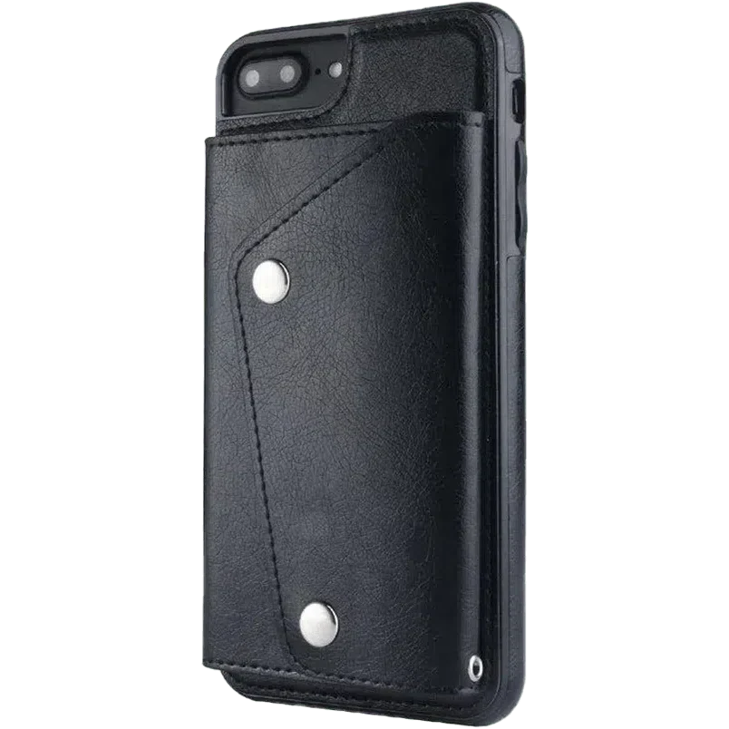 Black Vegan Leather | Wallet Case iPhone Case get.casely