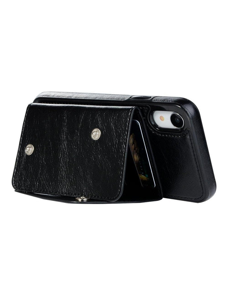 Black Vegan Leather | Wallet Case iPhone Case get.casely