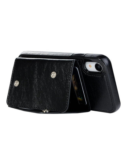 Black Vegan Leather | Wallet Case iPhone Case get.casely
