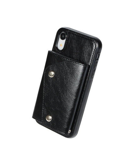 Black Vegan Leather | Wallet Case iPhone Case get.casely