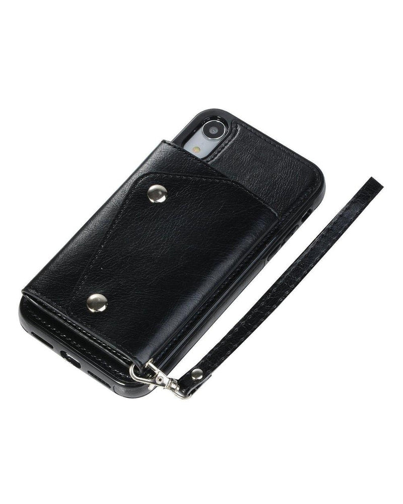 Black Vegan Leather | Wallet Case iPhone Case get.casely