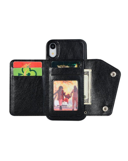 Black Vegan Leather | Wallet Case iPhone Case get.casely