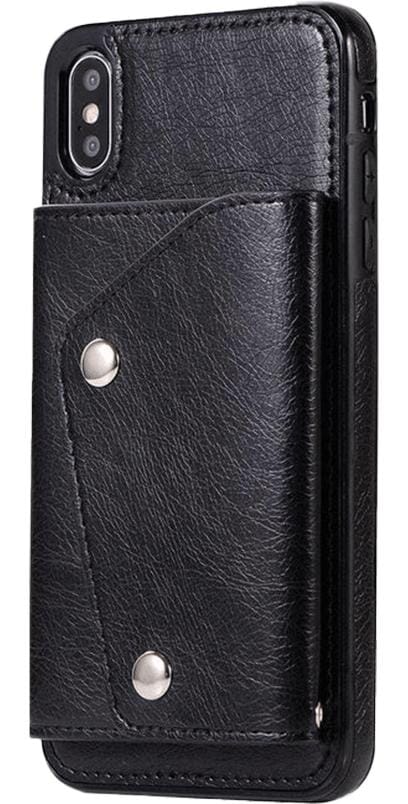 Black Vegan Leather | Wallet Case iPhone Case get.casely