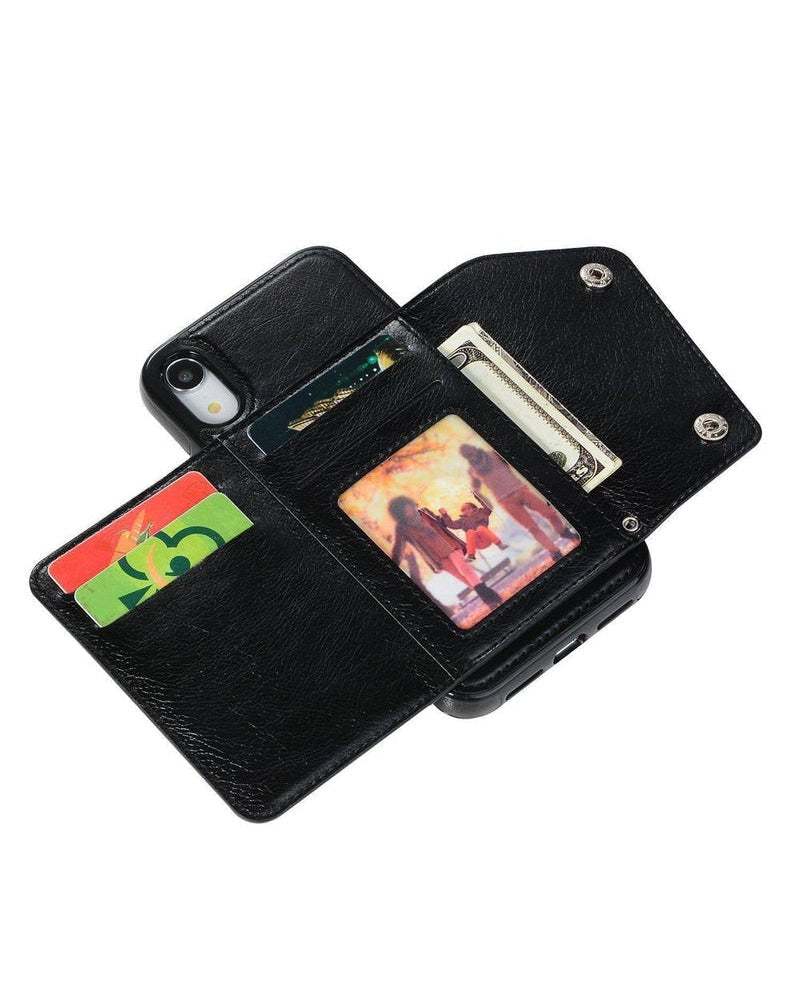 Black Vegan Leather | Wallet Case iPhone Case get.casely