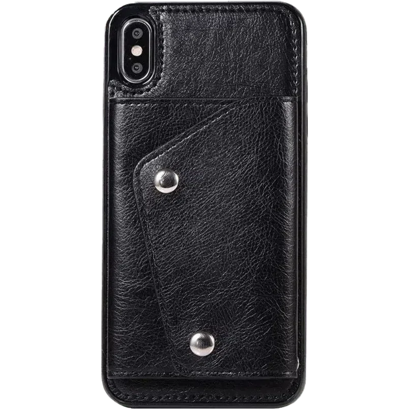 Black Vegan Leather | Wallet Case iPhone Case get.casely