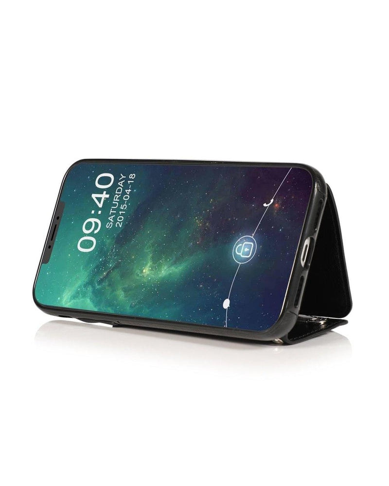 Black Vegan Leather | Wallet Case iPhone Case get.casely