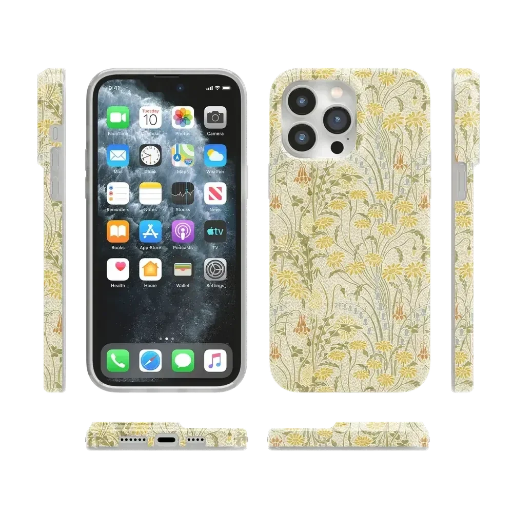 Boho Blooms | Golden Floral Case iPhone Case get.casely