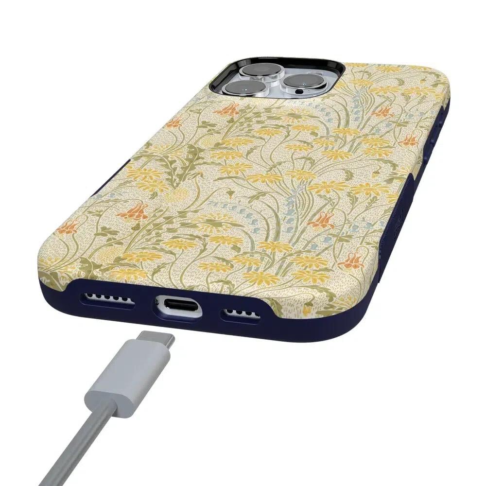 Boho Blooms | Golden Floral Case iPhone Case get.casely
