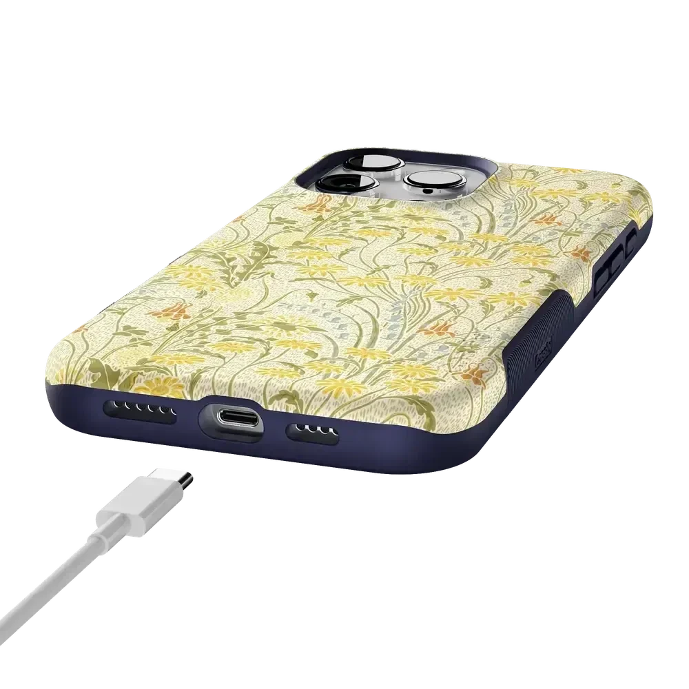 Boho Blooms | Golden Floral Case iPhone Case get.casely